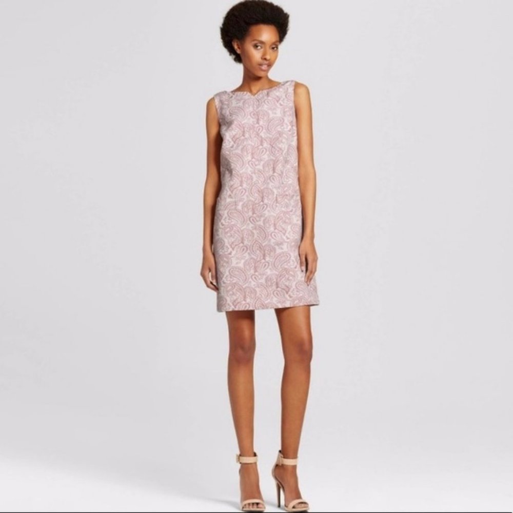 Victoria Beckham Sleeveless Jacquard Shift Dress